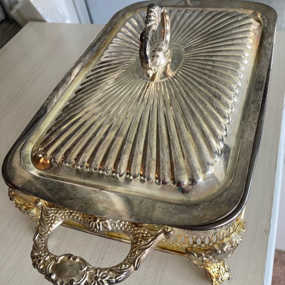 Other Vintage Silver Plated Chafing Dish Holder With Lid Poshmark
